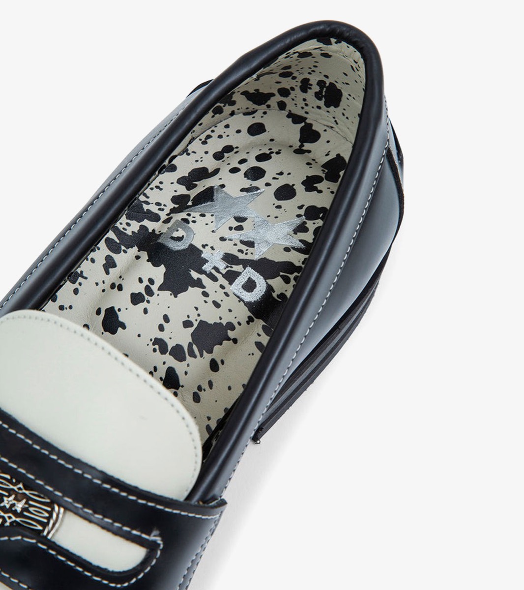 Twojeys X Duke And Dexter Wild Horse Penny Loafer Black White