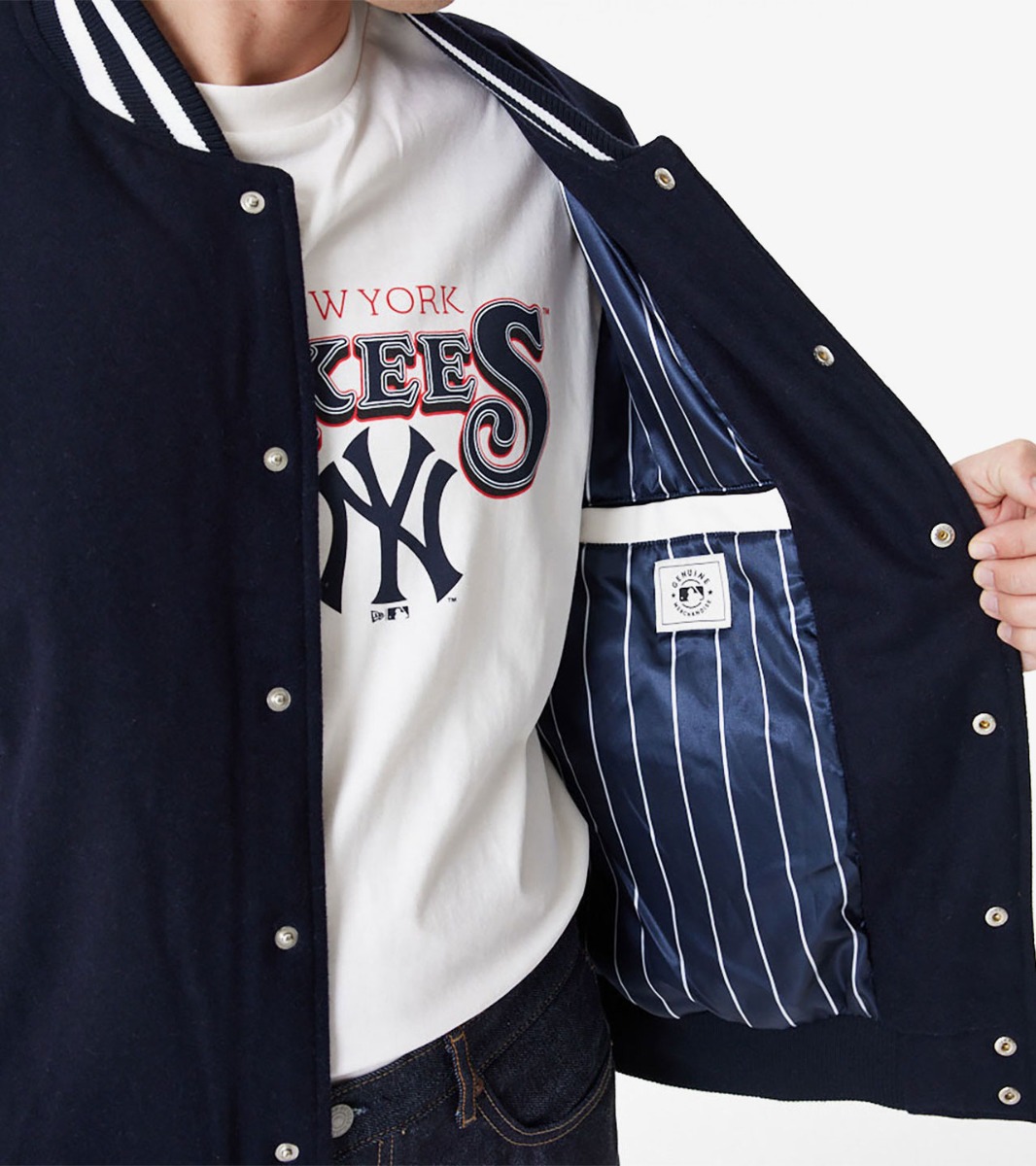 New Era Varsity Jacket New York Yankees Mlb Navy - CornerStreet
