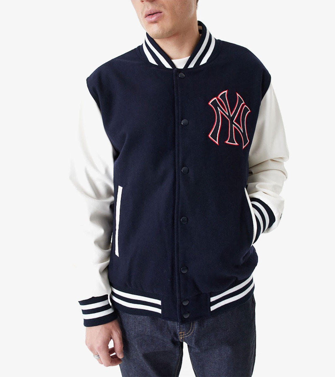 New Era Varsity Jacket New York Yankees Mlb Navy - CornerStreet