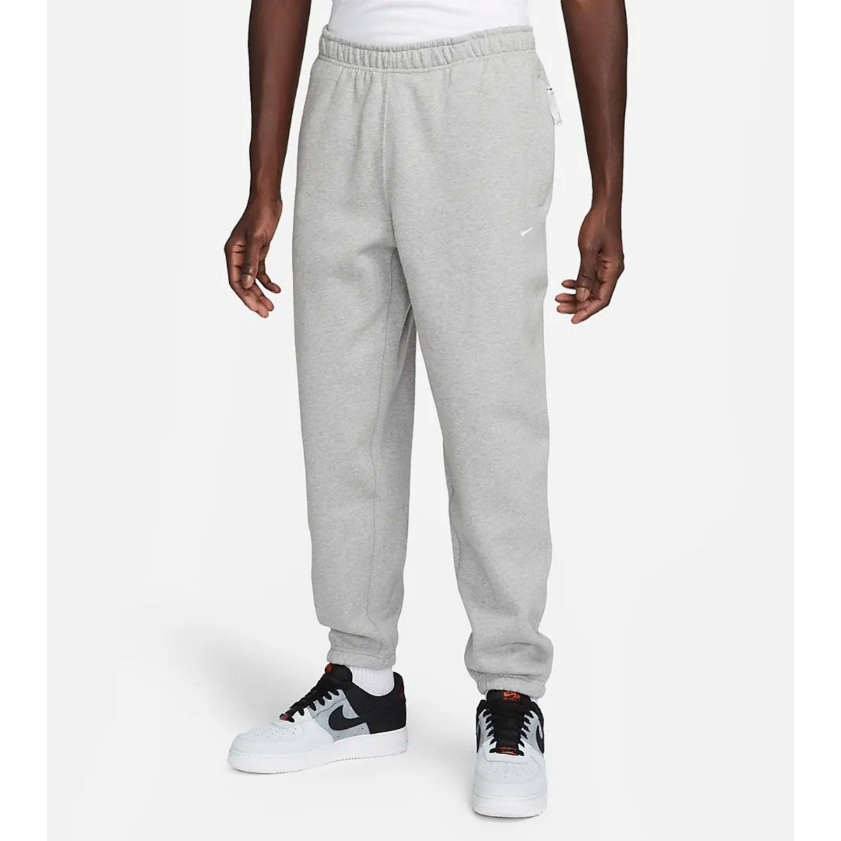 Nike Solo Swoosh Fleece Pants Grey - CornerStreet