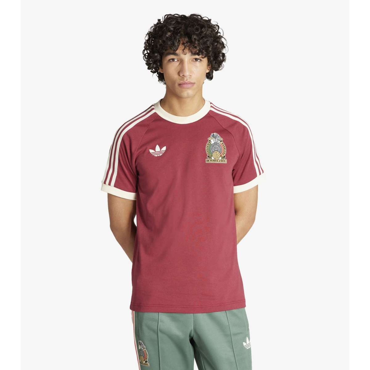 Adidas 3 stripe t shirt burgundy shop