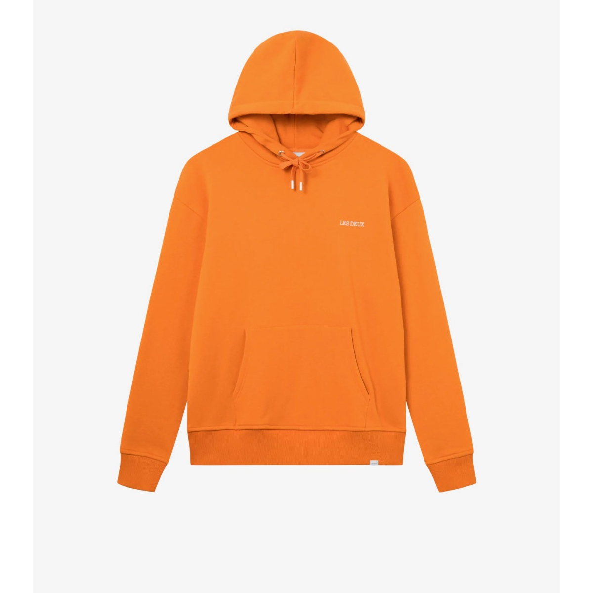 Les Deux Copenhague Diego Hoodie Dusty Orange White - CornerStreet