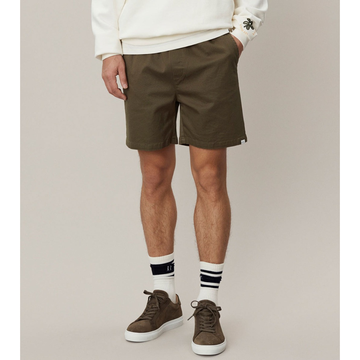 Les Deux Otto Jacquard Shorts - Sea Moss Green