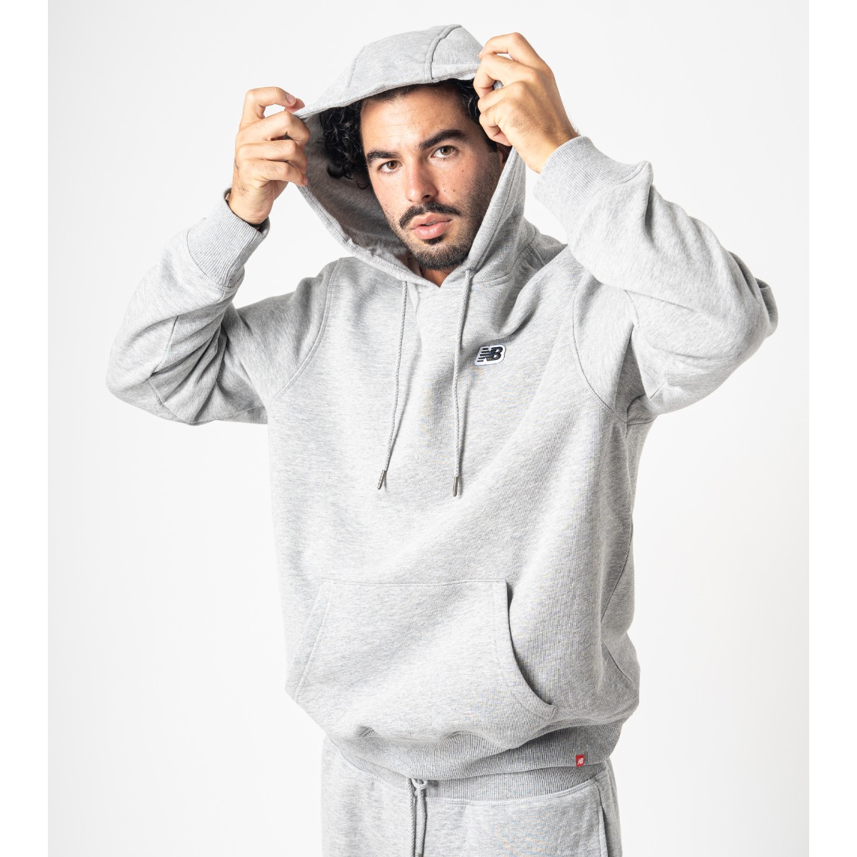 New Balance Small Logo Hoodie Athletic Grey CornerStreet