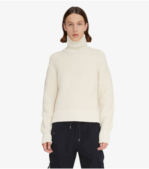 wood wood ezra classic texture jumper cream