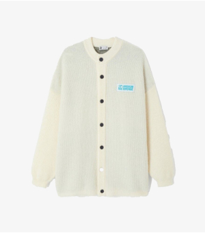  Gilet Mi-long Ml Col Rond Boutonne Ecru