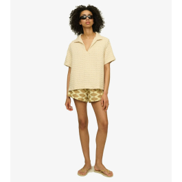 Oas Company Ecru Jaffa Waffle Shirt - CornerStreet