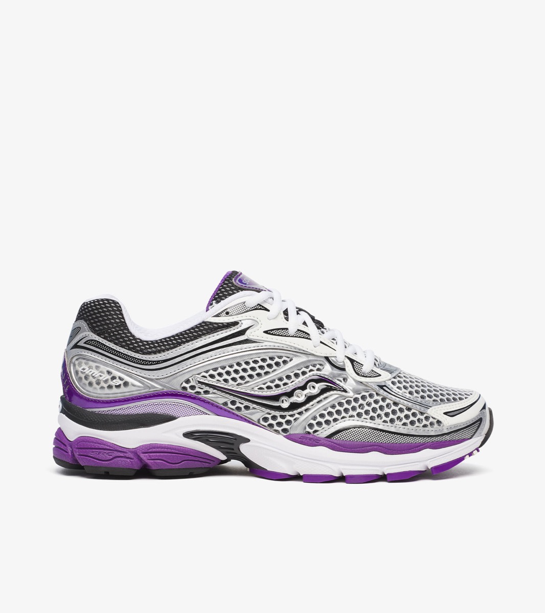 Baskets De Luxe Saucony Homme Gris/violet Azura - Cuir Et Tissu - Neuf En Boîte